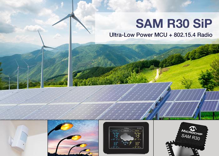 科技公司-microchip发布面向无线连接设计的sam r30系统级封装产品